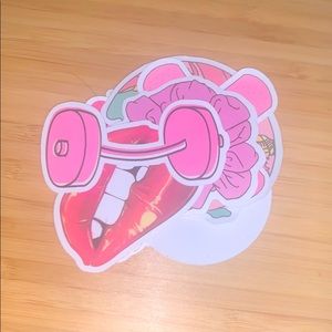 Pink themed stickers